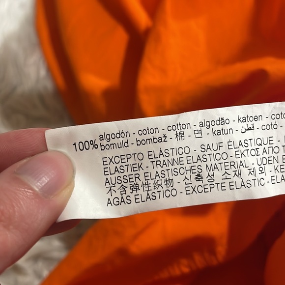 COPY - Zara Bright Orange Neon Smocked Crepe Midi Dress - Picture 10 of 10